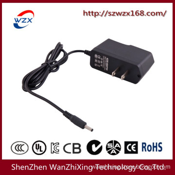 12V 1.5A Flat Plug Power Adapter with American Standard (WZX-338)
